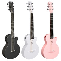 Enya Nova Go Mini Carbon Fibre Acoustic Guitar - White