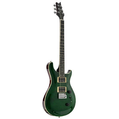 Artist Solaris II Electric Guitar with Bullbucker Pickups - Transparent Green