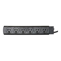 Powertran 6 Way Mains Power Board - Black