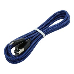 SWAMP Micro USB to USB 2.0 Male Braided Jacket - Blue - 2m