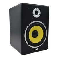 AVE Fusion 8 Inch Studio Monitor - Pair/Single - White/Yellow - Yellow Cone - Single