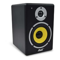 AVE Fusion 5 Inch Studio Monitor - Pair/Single - White/Yellow - Yellow Cone - Single