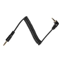 CKMOVA 3.5mm Right-Angle TRS Male to 3.5mm TRRS Male Coiled Cable 