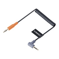 COMICA CVM-D-SPX 3.5mm TRS to TRRS Coiled Audio Cable Adapter