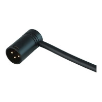 Cable Techniques CT-AX3ML-K Right-Angle Male XLR Connector Large Cap - Black