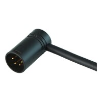 Cable Techniques CT-AX4ML-K  Low-Profile Right Angle XLR 4-pin Male Connector