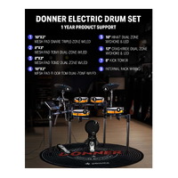 Donner BackBeat 8 Piece Electronic Drum Kit