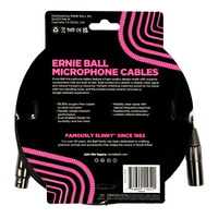 Ernie Ball 6391 15' Braided XLR Microphone Cable - Black