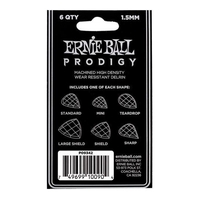Ernie Ball 9342 Black Multipack Prodigy Guitar Picks 1.5mm - 6-Pack