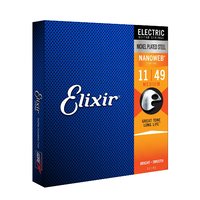 Elixir 12102 Nanoweb Electric Guitar Strings - Medium Gauge - 11-49