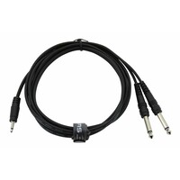 SWAMP Mono 1/8" Mini-Jack to Dual 1/4" Cable 2m