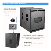 PowerWorks Small Powered PA - 15" Subwoofer + 2x 12" FOH Speakers