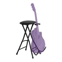 On Stage Guitarist Stool with Footrest and Guitar Stand