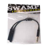 SWAMP - Guitar Y Patch Cable - 1/4"(m) TS to 2x 1/4"(f) TS - 30cm