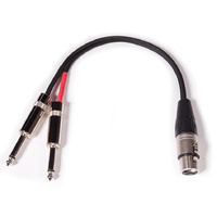 Combiner / Splitter Y Cable - XLR(f) to 2x 1/4" - 30cm