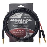 Premium Insert Cable TRS to Dual 1/4" TS - 1m