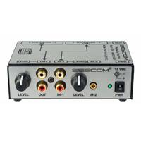 SESCOM SES-ON-THE-LEVEL RCA to XLR Audio Level Converter with Level Controls