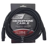 Stage Series Balanced XLR Microphone Cable - BLACK Connector - 50cm