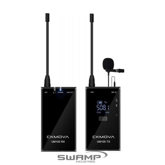 CKMOVA UM100 Kit2 Ultracompact UHF Dual-Channel Wireless Microphone Lavaliers