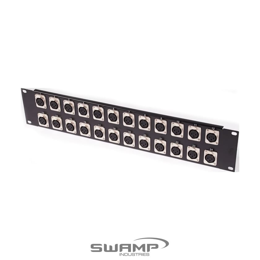 SWAMP Patch Panel - 12ch. XLR Female - 1RU 19 inch