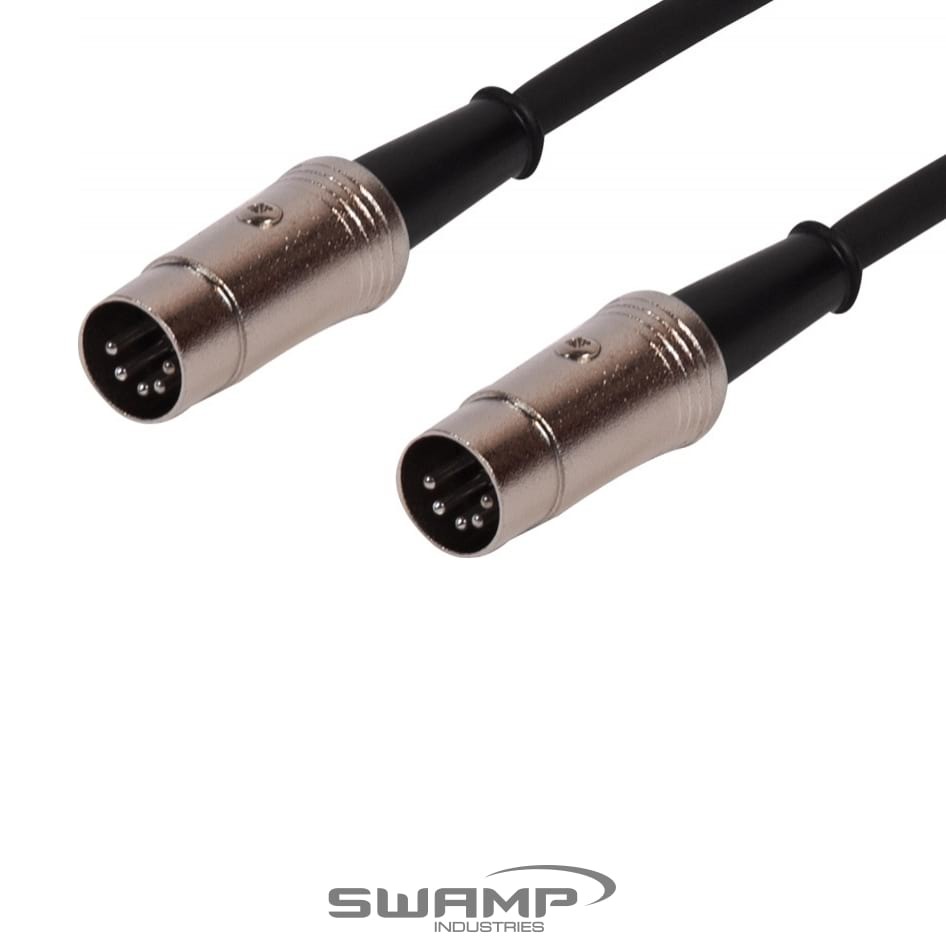 SWAMP Straight to Right Angle MIDI Cable - 5pin DIN for Synths Keyboards