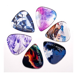 10x Alice Guitar Picks - Hybrid Polycarbon - Various Colours Sizes in Small Tin