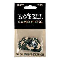 Ernie Ball Thin Guitar Picks - Camouflage - 12 Pack