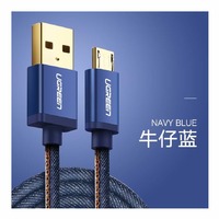 UGREEN Premium Micro USB to USB 2.0 Type A Cable Braided Jacket - BLUE - 1m