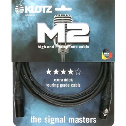 KLOTZ M2FM1 XLR Microphone Cable - Black Connector - 5m