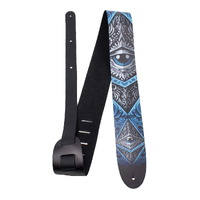 Perris 2.5" Leather "Mind's Eye" David Bollt Design Licensed Guitar Strap