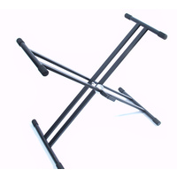 Keyboard Stand - Dual Frame Double Braced Clamp Style Height Adjustment