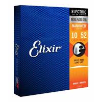 Elixir E12077 Nanoweb Electric Guitar Strings - Light-Heavy Gauge 10-52