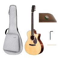 Enya EGA-Q1M 41" Grand Auditorium Solid Spruce and Mahogany Acoustic Guitar - Natural - includes pickup