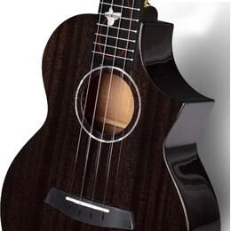 Enya M6 Solid Mahogany Ukulele - Black - Concert