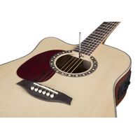 Artist D75CEQL Left Hand Acoustic Electric Guitar Solid Spruce Top