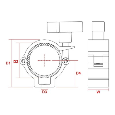 Beamz BC50-100N Slimline Half Coupler Clamp