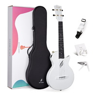 Enya Nova U Pro Carbon Tenor Ukulele - White - includes pickup