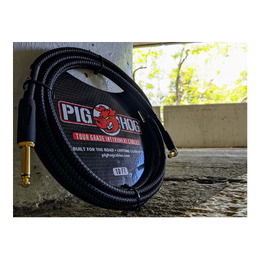 Pig Hog "Black Woven" Instrument Cable - 10ft