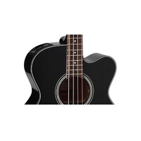 Takamine GB30CE Acoustic Electric Bass Guitar with Cutaway - Black Gloss Finish