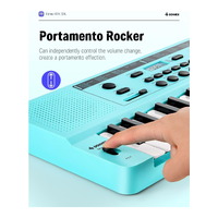 Donner DEK-32A 32-Key Portable Electronic Keyboard - Cyan