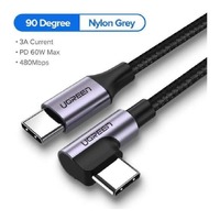UGREEN US255 USB-C to USB-C Right Angle Fast Charging Cable - 1m