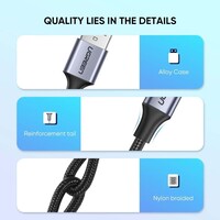 UGREEN USB-C to USB-A Quick Charging Braided Cable - 1m