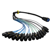 16 Channel Multicore Cable w Stage Box + Multipin Connector - 15m
