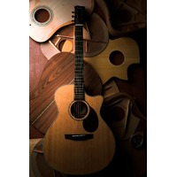 Enya EGA-Q1M 41" Grand Auditorium Solid Spruce and Mahogany Acoustic Guitar - Natural - standard