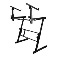 On Stage KS7365EJ Folding Z-Style Multi-Use Keyboard Stand with 2nd Tier