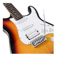 Donner DST-100S Electric Guitar with Mini Amplifier and Accessories - Sunburst