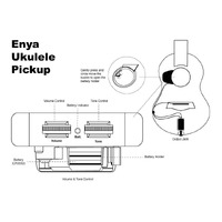 Enya S1 Solid Spruce Concert Ukulele with Pickup