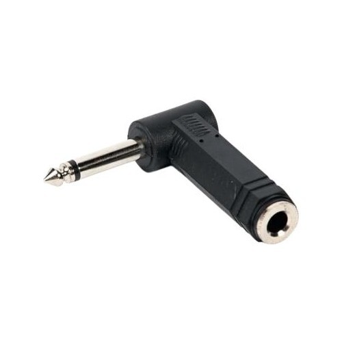6.35mm MONO 1/4 Male Jack Plug to RCA Socket RIGHT ANGLE Audio