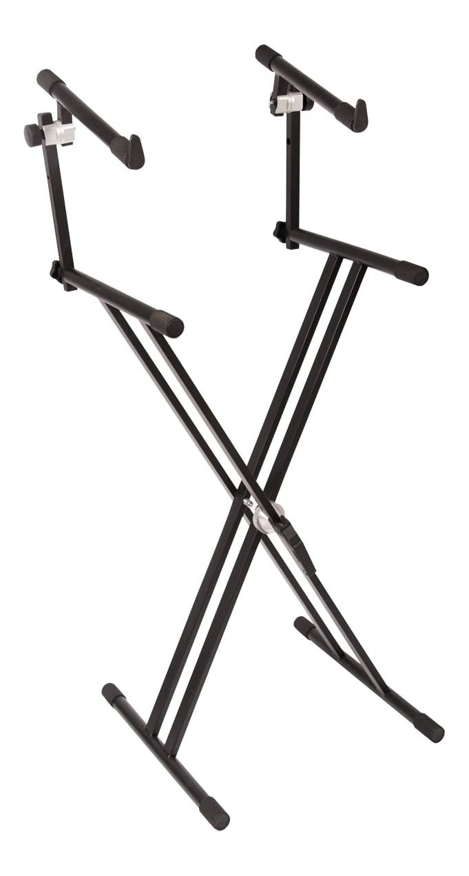 Dual Tier X Frame Synth Keyboard Stand Swamp