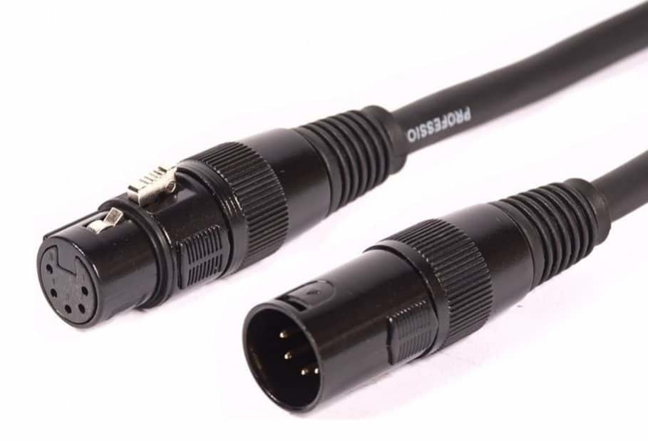 DMX512 Cable, 5 pins XLR, 1m - Soliled